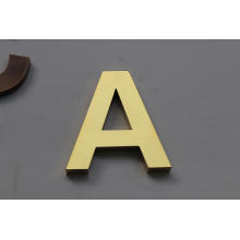 Neu! ! Spiegel Titan Vergoldet Edelstahl Nicht-Beleuchtung Metall Buchstaben Zeichen